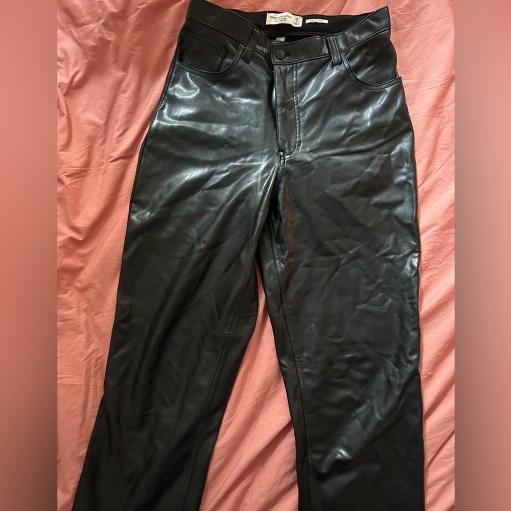 Abercrombie & Fitch Women’s Vegan Leather Pants Curve Love Fit